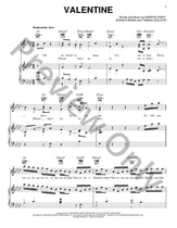 Valentine piano sheet music cover